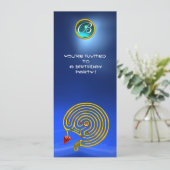 HYPER LABYRINTH ,Saphire hellgelb blau Einladung (Stehend Vorderseite)