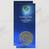 HYPER LABYRINTH ,Saphire hellgelb blau Einladung (Vorne/Hinten)