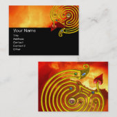 HYPER LABYRINTH, schwarz-gelbe Wolken Visitenkarte (Vorne/Hinten)