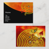 HYPER LABYRINTH , schwarz-rot-gelbe Wolken Visitenkarte (Vorne/Hinten)