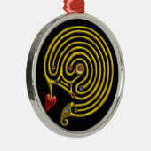 HYPER LABYRINTH schwarz Silbernes Ornament (Rechts)