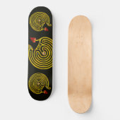 HYPER LABYRINTH, schwarz Skateboard (Vorderseite)