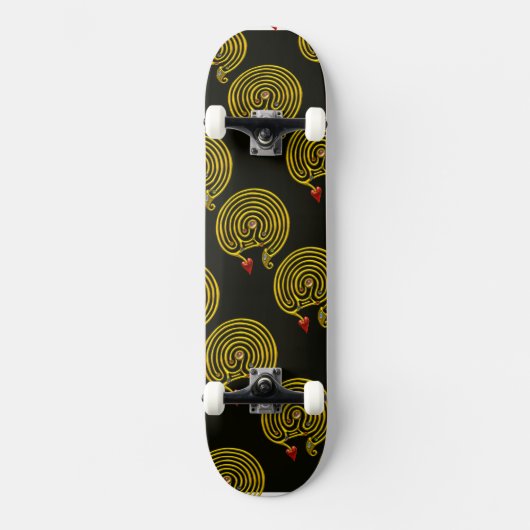 HYPER LABYRINTH, schwarz Skateboard (Vorderseite)