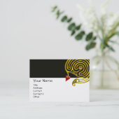 HYPER LABYRINTH, schwarz-weiß Visitenkarte (Stehend Vorderseite)