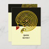 HYPER LABYRINTH uAwg, schwarzweiß Einladung (Vorne/Hinten)