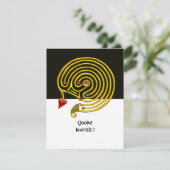 HYPER LABYRINTH uAwg, schwarzweiß Einladung (Stehend Vorderseite)