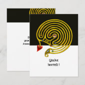 HYPER LABYRINTH uAwg, schwarzweiß Einladung (Vorne/Hinten)