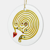 HYPER LABYRINTH weiß Keramikornament (Links)