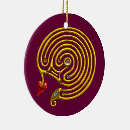 HYPER LABYRINTH weiß und rot Keramikornament (Rechts)