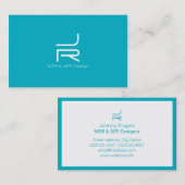 Hyper minimales abstraktes Initialenlogo Visitenkarte (Vorne/Hinten)