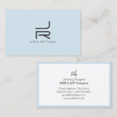 Hyper minimales blasses Licht Visitenkarte (Vorne/Hinten)