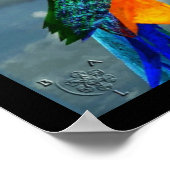 HYPER PARROS / BLAUE ARA POSTER (Ecke)