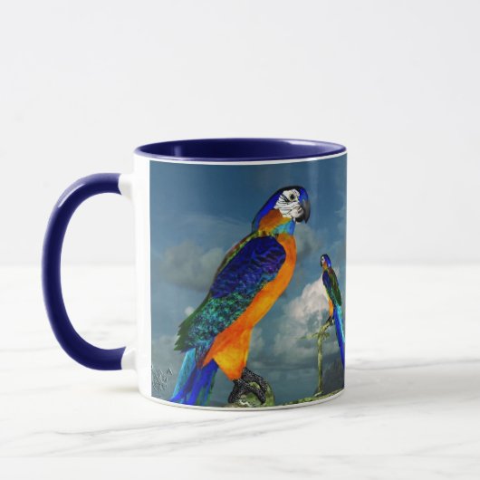 HYPER PARROS / BLAUE ARA TASSE (Links)