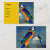 HYPER PARROS / BLAUE ARA VISITENKARTE (Vorne/Hinten)