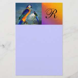 HYPER PARROS / BLUE ARA MONOGRAM BRIEFPAPIER