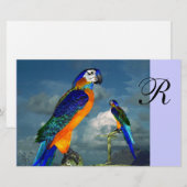 HYPER PARROS / BLUE ARA MONOGRAM BRIEFPAPIER (Vorne/Hinten)