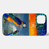 HYPER PARROS /BLUE ARA MONOGRAM Case-Mate iPhone HÜLLE (Rückseite (Horizontal))