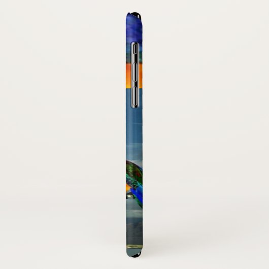 HYPER PARROS /BLUE ARA MONOGRAM Case-Mate iPhone HÜLLE (Hinten/Links)