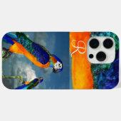 HYPER PARROS /BLUE ARA MONOGRAM Case-Mate iPhone HÜLLE (Rückseite (Horizontal))