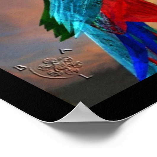 HYPER PARROS / RED ARA POSTER (Ecke)