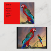 HYPER PARROS / RED ARA VISITENKARTE (Vorne/Hinten)