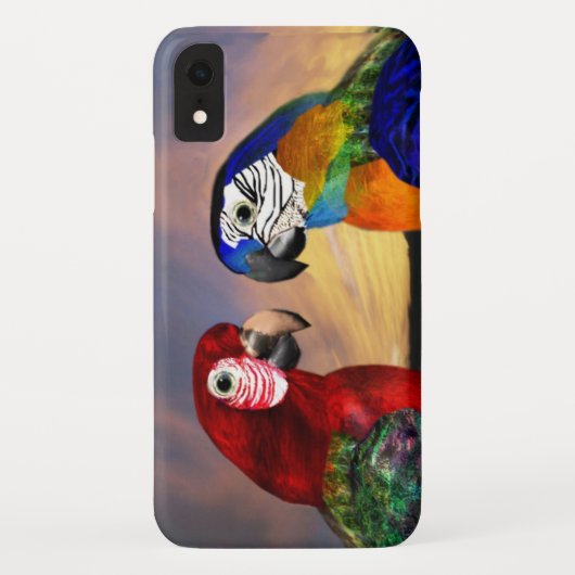 HYPER PARROS /RED UND BLAUE ARA Case-Mate iPhone HÜLLE (Rückseite)