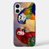 HYPER PARROS /RED UND BLAUE ARA Case-Mate iPhone HÜLLE (Rückseite)