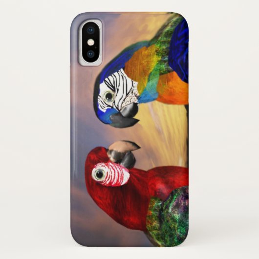 HYPER PARROS /RED UND BLAUE ARA Case-Mate iPhone HÜLLE (Rückseite)