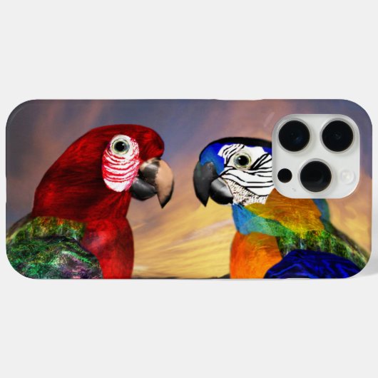 HYPER PARROS /RED UND BLAUE ARA Case-Mate iPhone HÜLLE (Rückseite (Horizontal))