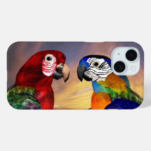 HYPER PARROS /RED UND BLAUE ARA Case-Mate iPhone HÜLLE (Rückseite (Horizontal))