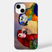 HYPER PARROS /RED UND BLAUE ARA Case-Mate iPhone HÜLLE (Rückseite)