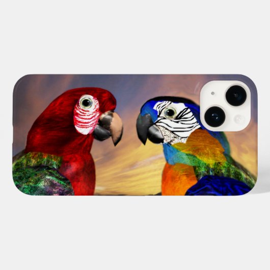 HYPER PARROS /RED UND BLAUE ARA Case-Mate iPhone HÜLLE (Rückseite (Horizontal))