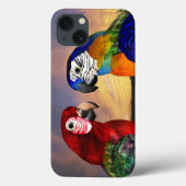 HYPER PARROS /RED UND BLAUE ARA Case-Mate iPhone HÜLLE (Rückseite)