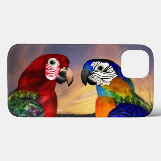 HYPER PARROS /RED UND BLAUE ARA Case-Mate iPhone HÜLLE (Rückseite (Horizontal))