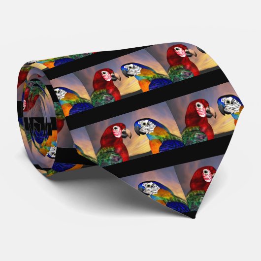 HYPER PARROS /RED UND BLAUE ARA KRAWATTE (Gerollt)