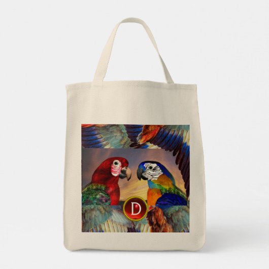 HYPER PARROS /RED UND BLAUE ARA TRAGETASCHE (Rückseite)