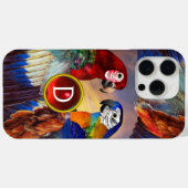 HYPER PARROS /RED UND BLAUE ARTE GEMSTONE MONOGRAM Case-Mate iPhone HÜLLE (Rückseite (Horizontal))