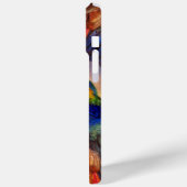 HYPER PARROS /RED UND BLAUE ARTE GEMSTONE MONOGRAM Case-Mate iPhone HÜLLE (Rückseite / Links)