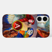 HYPER PARROS /RED UND BLAUE ARTE GEMSTONE MONOGRAM Case-Mate iPhone HÜLLE (Rückseite (Horizontal))