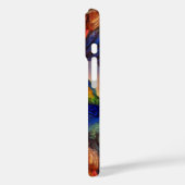 HYPER PARROS /RED UND BLAUE ARTE GEMSTONE MONOGRAM Case-Mate iPhone HÜLLE (Rückseite / Links)