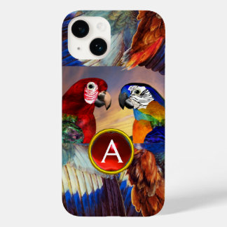 HYPER PARROS /RED UND BLAUE ARTE GEMSTONE MONOGRAM Case-Mate iPhone 14 HÜLLE