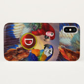HYPER PARROS /RED UND BLAUE ARTE GEMSTONE MONOGRAM Case-Mate iPhone HÜLLE (Rückseite (Horizontal))