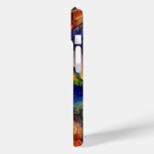 HYPER PARROS /RED UND BLAUE ARTE GEMSTONE MONOGRAM Case-Mate iPhone HÜLLE (Rückseite / Links)