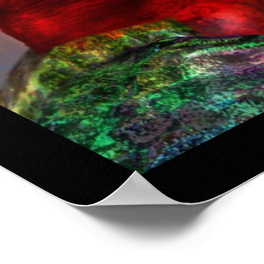 HYPER PARROS / ROTE UND BLAUE ARA POSTER (Ecke)