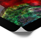 HYPER PARROS / ROTE UND BLAUE ARA POSTER (Ecke)