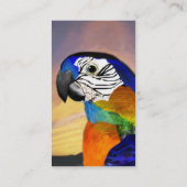 HYPER PARROS / ROTE UND BLAUE ARA, schwarz Visitenkarte (Rückseite)