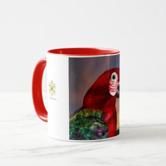 HYPER PARROS / ROTE UND BLAUE ARA TASSE (Vorderseite Links)