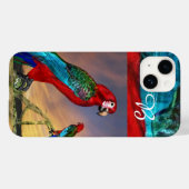 HYPER PARROS / ROTES ARA-MONOGRAM Case-Mate iPhone HÜLLE (Rückseite (Horizontal))