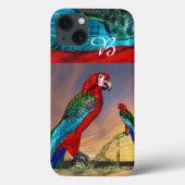 HYPER PARROS / ROTES ARA-MONOGRAM Case-Mate iPhone HÜLLE (Rückseite)