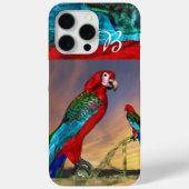 HYPER PARROS / ROTES ARA-MONOGRAM Case-Mate iPhone HÜLLE (Rückseite)